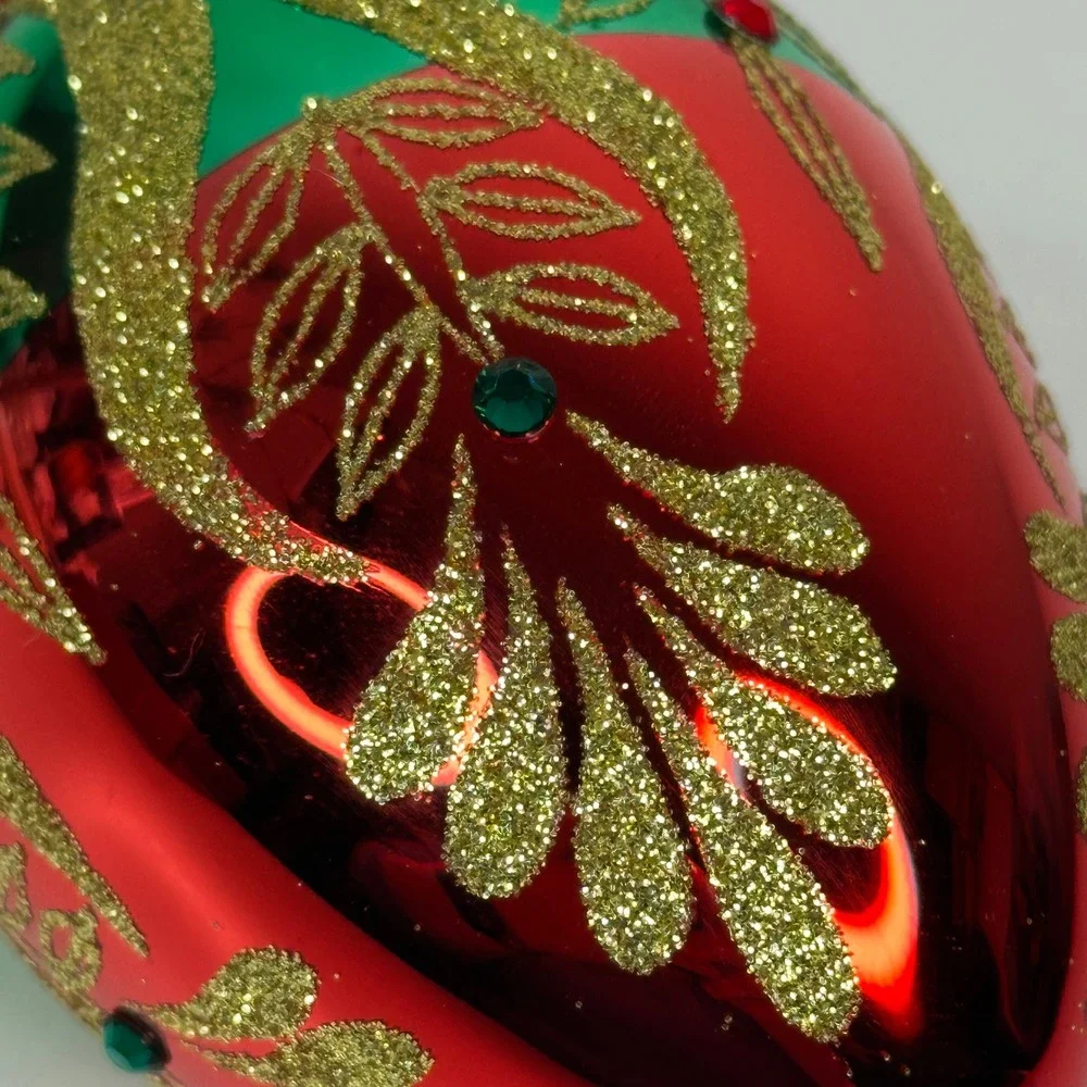 Vintage Waterford Holiday Heirlooms Peacock 10th Anniversary Egg Ornament Boxed